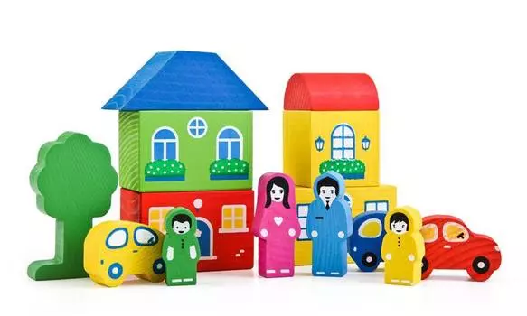 Конструктор - Цветной городок, синий