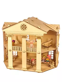 Конструктор деревянный - Белый кукольный дом