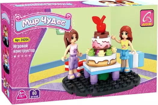 Конструктор для девочек с фигурками и аксессуарами, 60 деталей