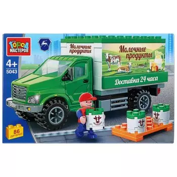 Конструктор Город Мастеров - Газ Некст кунг, с фигуркой, 86 деталей