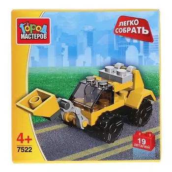 Конструктор Город Мастеров – Легко собрать. Стройка: Бульдозер, 19 деталей