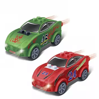 Конструктор - Инерционная машина, красная/зеленая, 23 детали