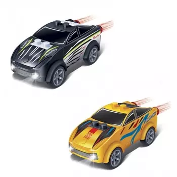 Конструктор – Инерционная спортивная машина, черная/оранжевая , 23 детали