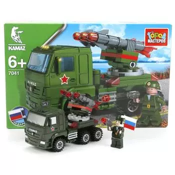 Конструктор – Камаз: ракетная установка, 108 деталей с фигуркой