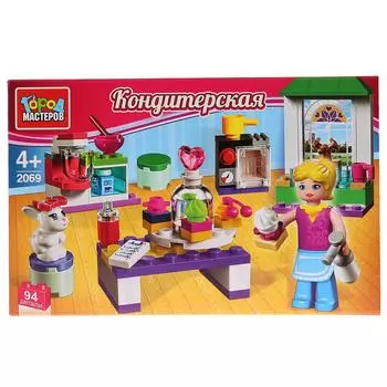Конструктор - Кондитерская, с фигурками, 94 деталей
