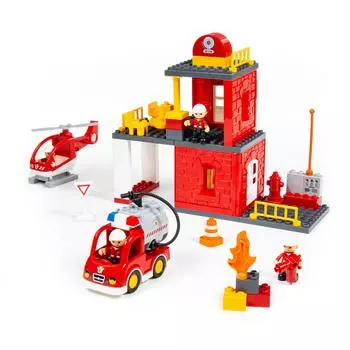 Конструктор Макси - Пожарная станция, 64 элемента