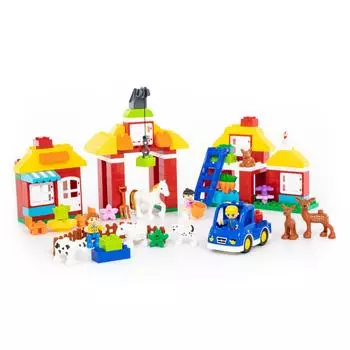 Конструктор Макси - Веселая ферма, 156 элементов