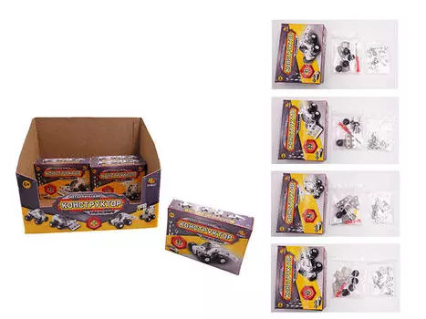 Конструктор металлический, 4 вида )