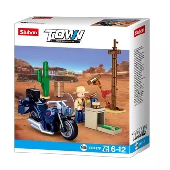 Конструктор Мотоцикл с фигуркой, 73 детали