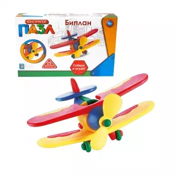 Конструктор-пазл - Биплан, 25 деталей