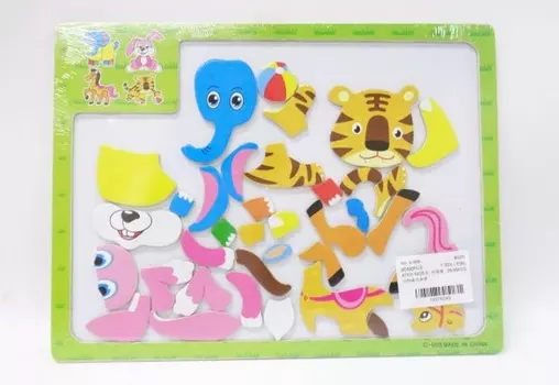 Конструктор-пазл магнитный с основой