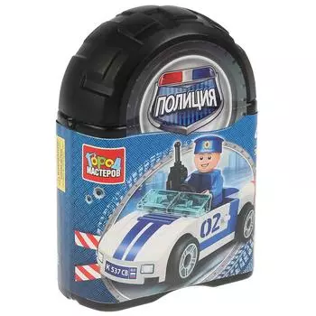 Конструктор - полицейская машина, 47 деталей в банке