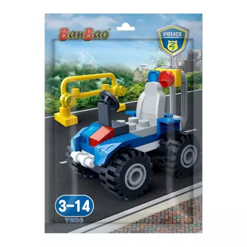 Конструктор - Полицейский джип в пакетике, 34 детали