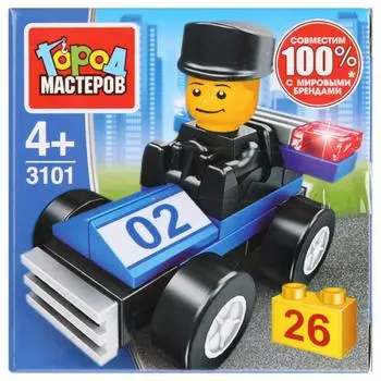 Конструктор - Полицейский на машине, 26 деталей