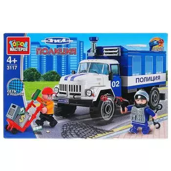 Конструктор Полицейский Зил, с фигурками, 129 деталей