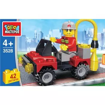 Конструктор Пожарная служба: машина, с фигуркой, 42 детали