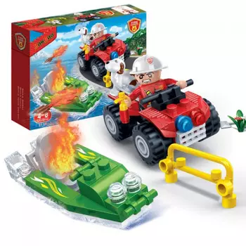 Конструктор - Пожарный джип, 62 детали