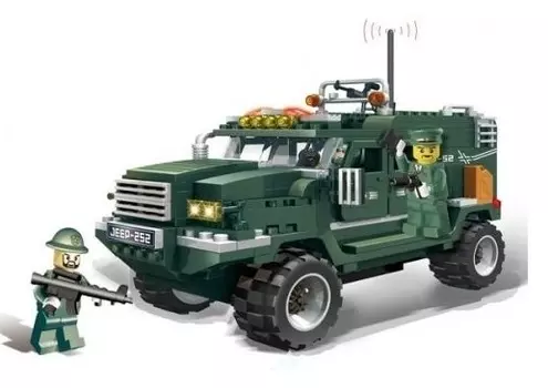 Конструктор с аксессуарами - Военный джип
