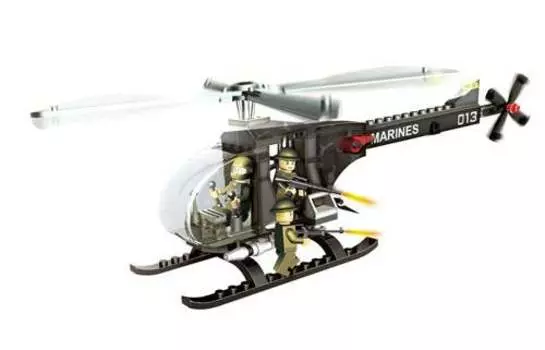 Конструктор с аксессуарами - Военный вертолёт
