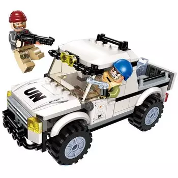 Конструктор с фигурками и аксессуарами – Джип, 128 деталей