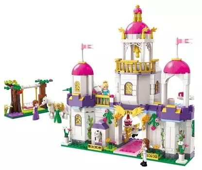 Конструктор с фигурками и аксессуарами - Замок принцессы, 587 деталей