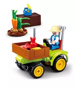 Конструктор с фигурками - Машина, 80 деталей