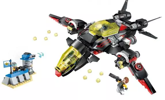 Конструктор с фигуркой и аксессуарами - Космос - Звездолет, 381 деталь )