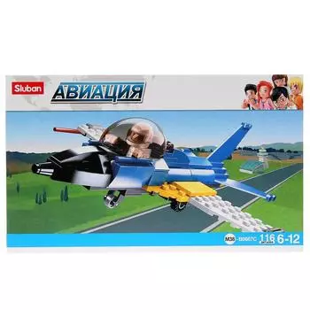 Конструктор - Самолет с фигуркой, 116 деталей