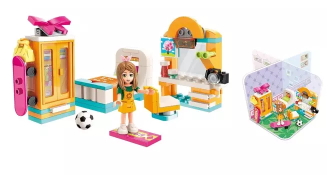 Конструктор - Спальня Эмили, 123 детали с фигурками )