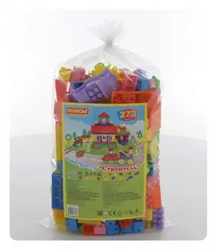 Конструктор Строитель, 273 элемента в пакете