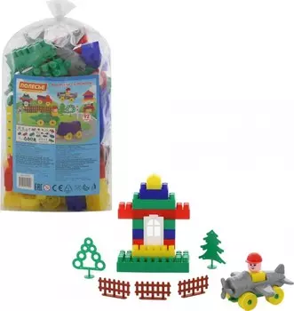 Конструктор - Строитель, 92 элемента, в пакете