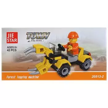 Конструктор Строительная машина с фигуркой, 42 детали