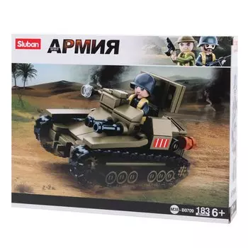 Конструктор Танк с фигуркой, 183 детали