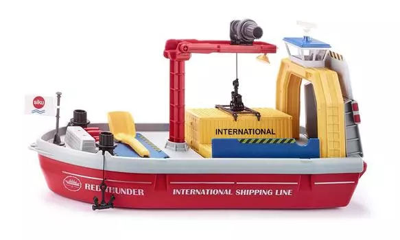 Контейнеровоз, с контейнерами и краном