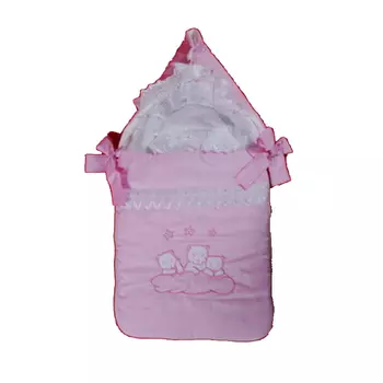 Конверт на выписку - Три медведя, 4 предмета, розовый