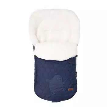 Конверт зимний меховой Nuovita Polare Bianco Blu scuro/Темно-синий