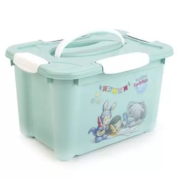 Коробка универсальная с ручкой и аппликацией - Me To You, зеленый