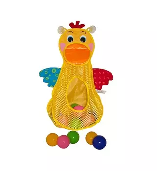 Корзина «Голодный пеликан» с мячиками