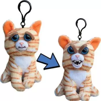 Кошка рыжая из серии Feisty Pets 11 см., с карабином
