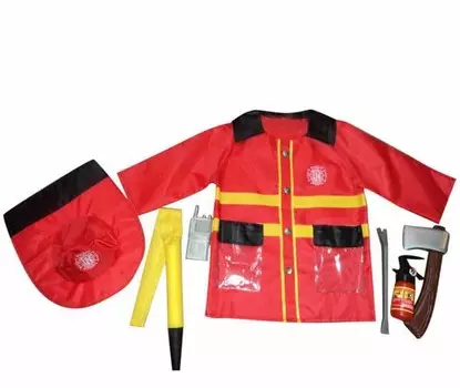 Костюм из серии Важная работа – Форма пожарного, 7 предметов с аксессуарами