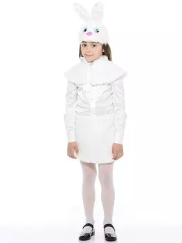 Костюм карнавальный детский – Зайка, мех, размер 28