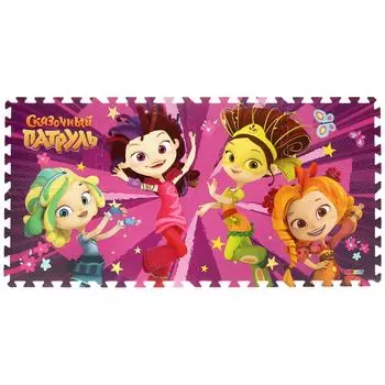Коврик-пазл из серии Сказочный патруль 8 сегментов, каждый 31.5 х 31.5 см