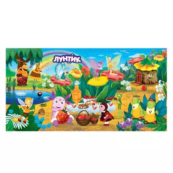 Коврик-пазл Лунтик, 8 сегментов по 31,5 х 31,5 см