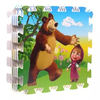 Коврик-пазл «Маша и медведь» 8 сегментов