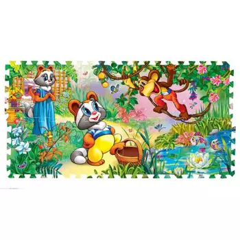 Коврик сборный Крошка Енот, 8 сегментов, каждый 31.5 х 31.5 см.