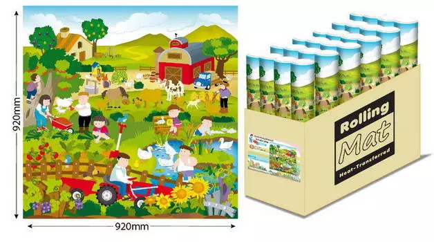 Коврик в рулоне - Сельская жизнь, 92 х 92 х 0,3 см. 3006R