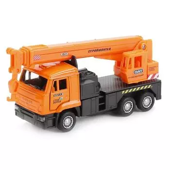 Кран Камаз 12 см, металлический инерционный, открываются двери