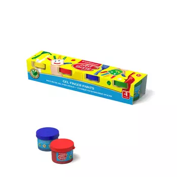 Краски пальчиковые Artberry с Алоэ Вера, 4 цвета/35 мл