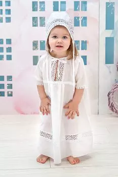 Крестильный набор для девочки – Елена, 3 предмета, 6-9 месяцев