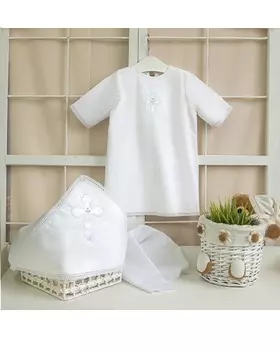 Крестильный набор для мальчика – Алексей, 2 предмета, 0-3 месяца